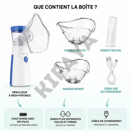 Kifaya - Nébuliseur à Mesh Portable Enfants/Adultes