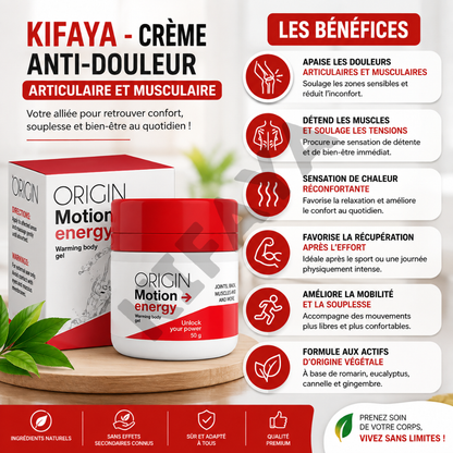 Kifaya - Crème Anti-douleur articulaire et musculaire