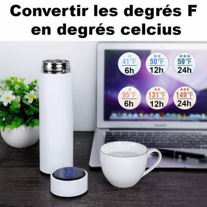 Kifaya - Bouteille Thermo Isotherme avec Affichage de Température