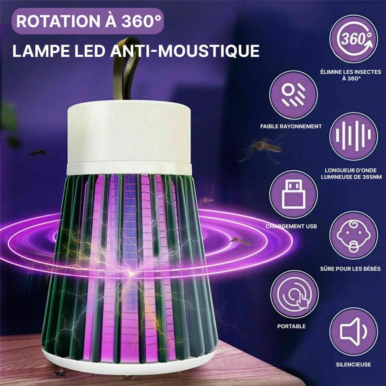 Kifaya - Lampe Anti Moustique Électrique